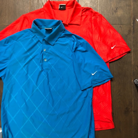 2 EUC Nike Golf Dri- Fit Man’s Shirts Size Small